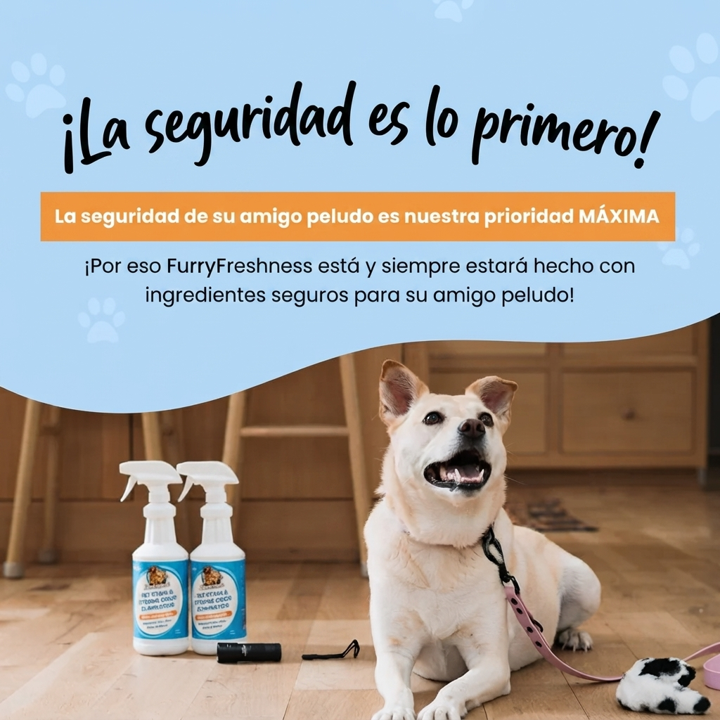 Eliminador de manchas y olores fuertes para mascotas con aroma a frescura peluda